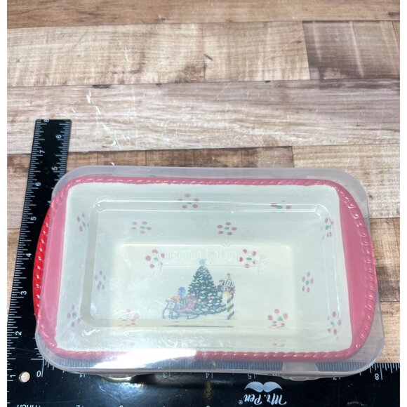 Temp-tations Holiday 12 Oz Ceramic Loaf Pan With Lid - Picture 5 of 5